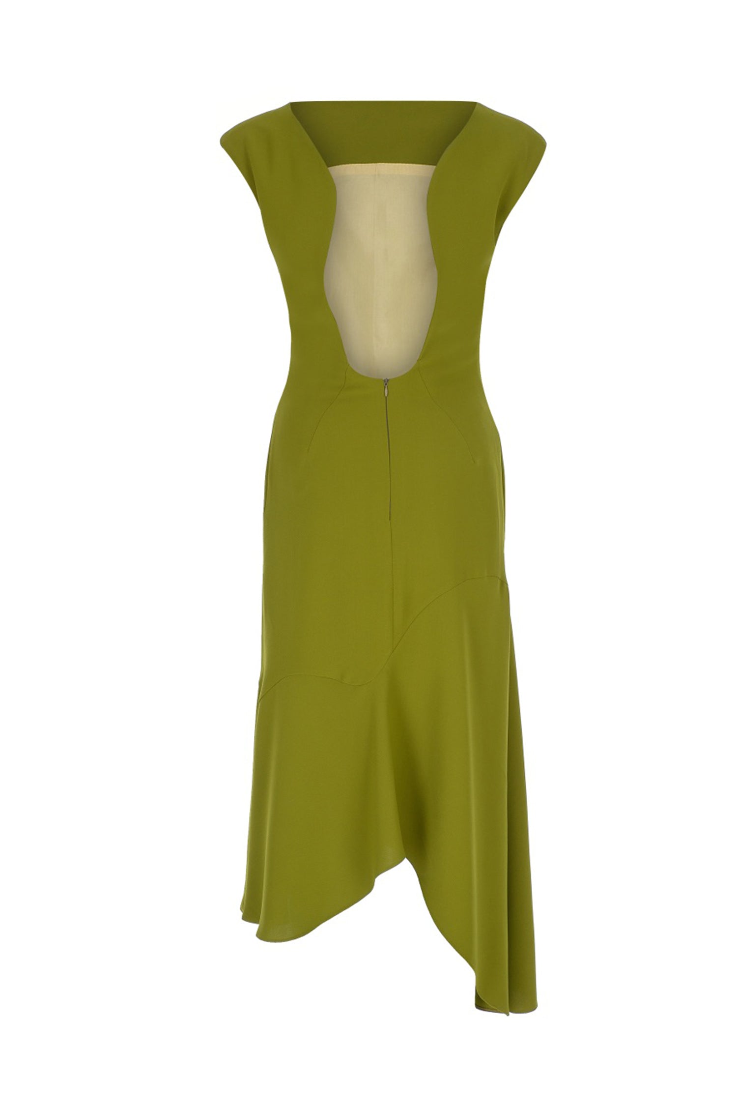 Moss Green Backless Summer Dress Belma Tvico Moss Green Backless Summer Dress Belma Tvico