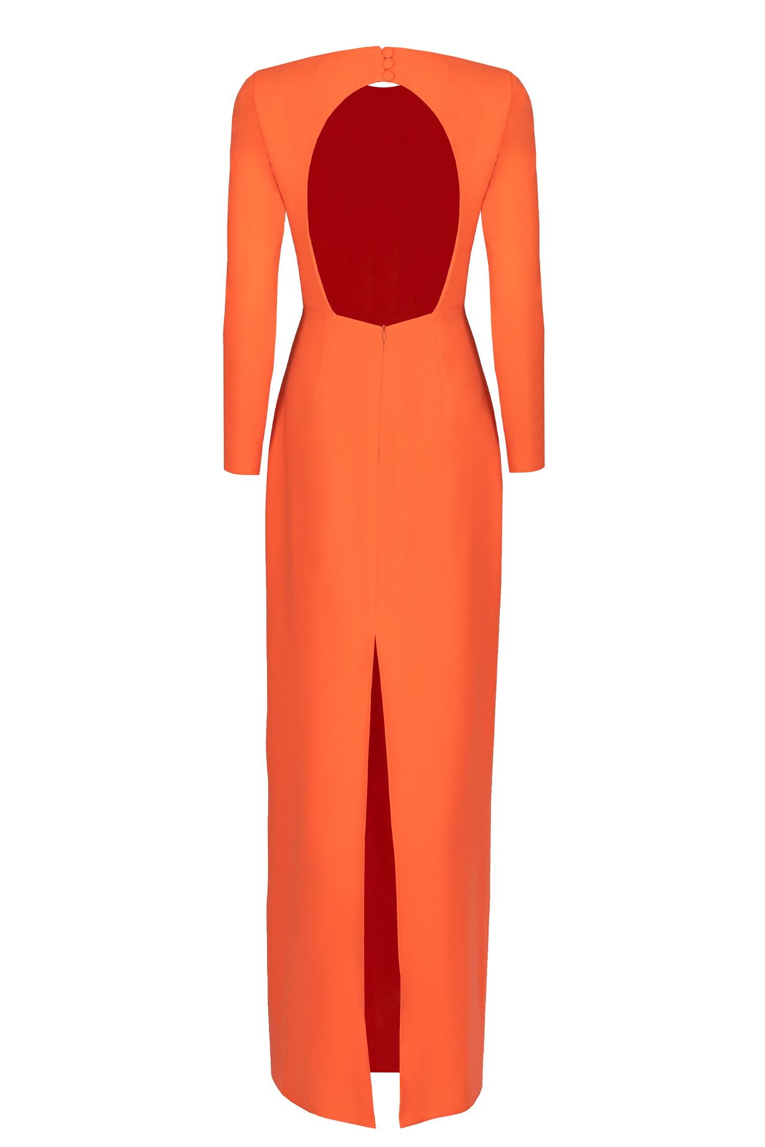 Orange Figure Flattering Maxi Dress