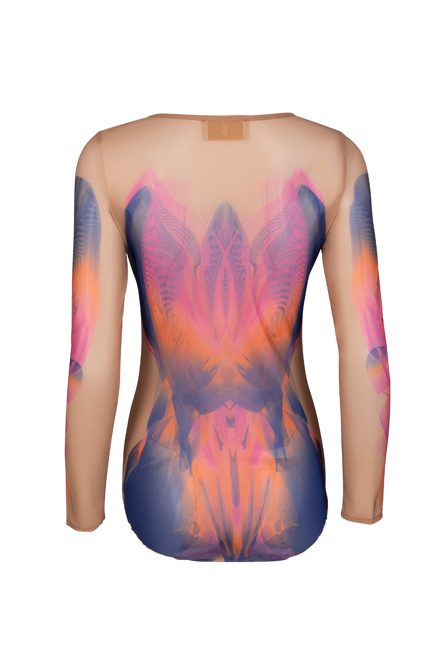 Peach Coral Sunset Custom Print Bodysuit