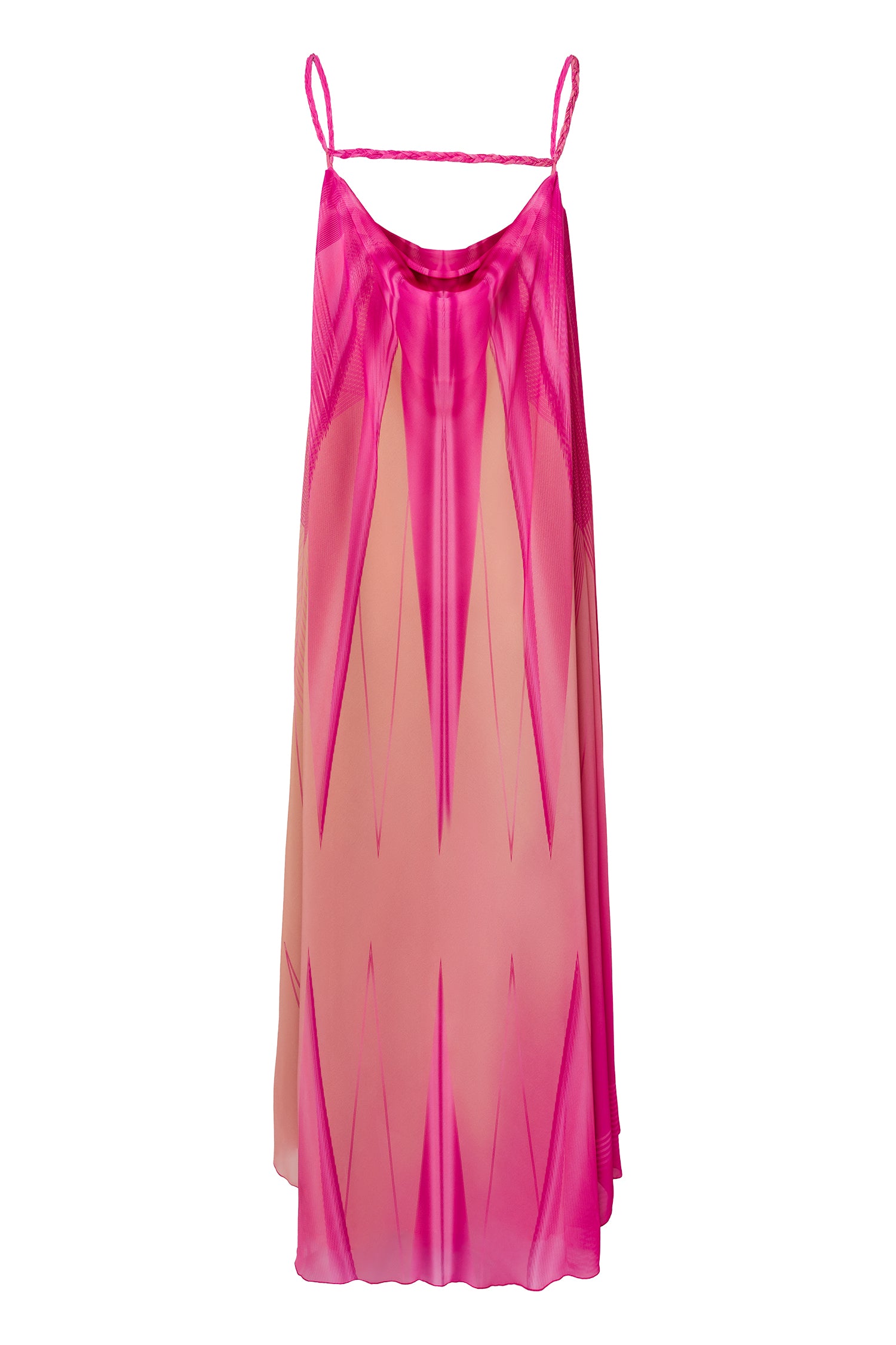 Pink Orange Summer Maxi Dress