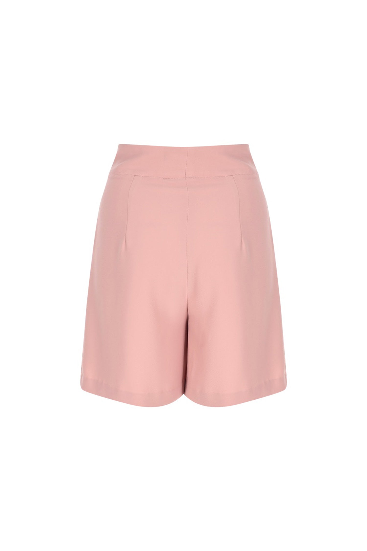 Sunwashed Pink Crepe Wide Leg Shorts